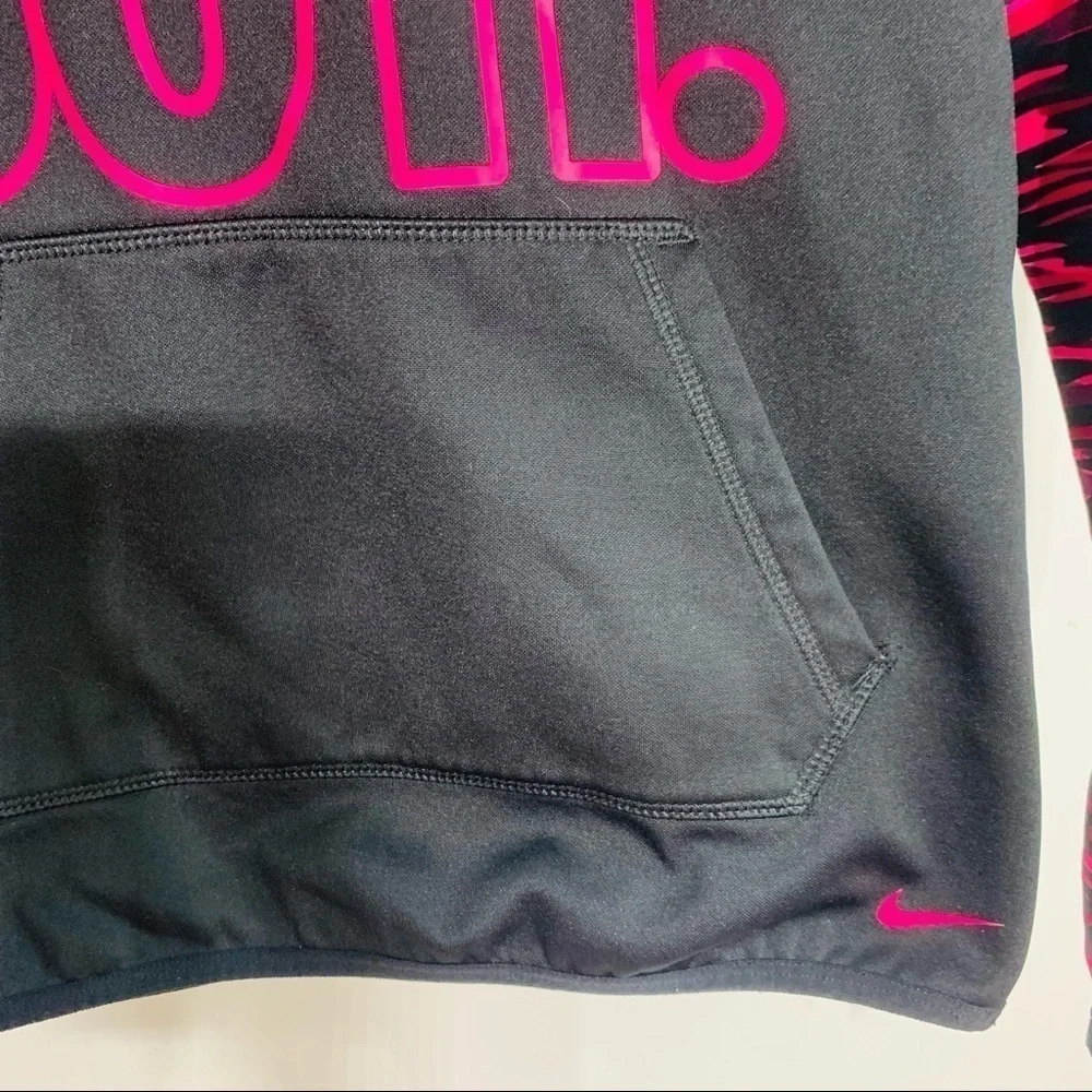 Nike Just Do it Hot Pink Camo Hooded sweatshirt black XS
